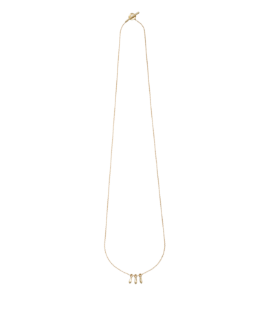 blanc iris  rain drop  K18 necklace